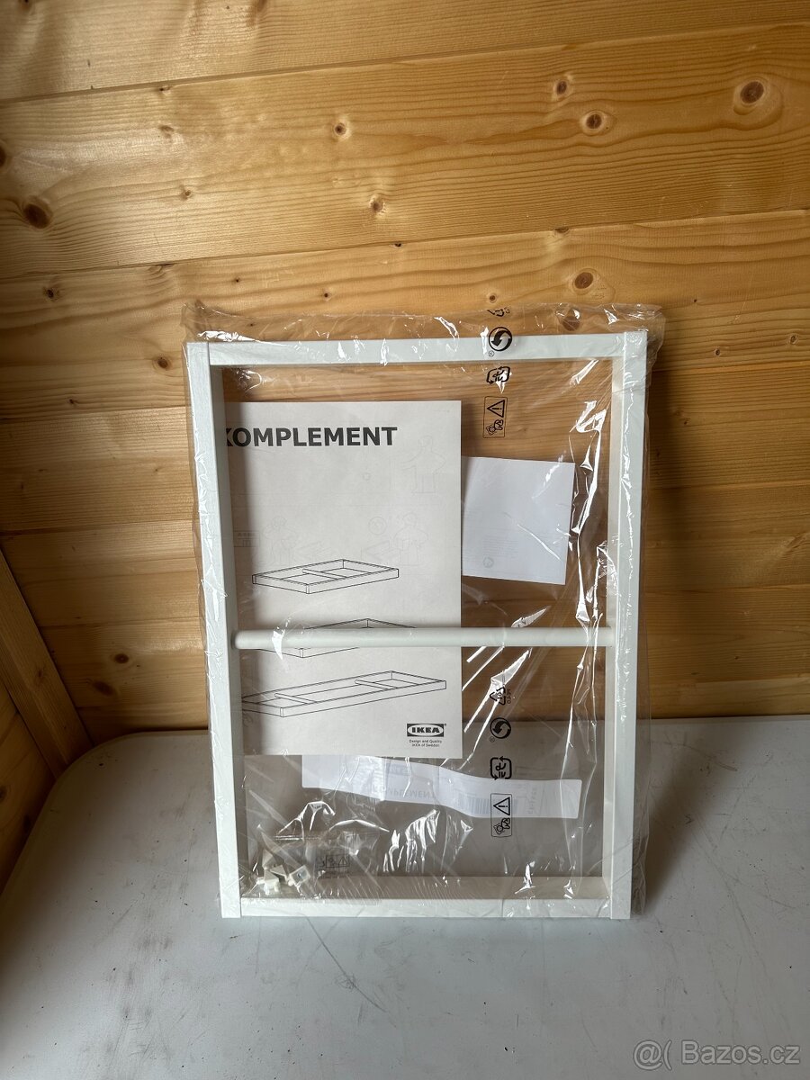 IKEA KOMPLEMENT Šatní tyč, bílá, 50x35 cm