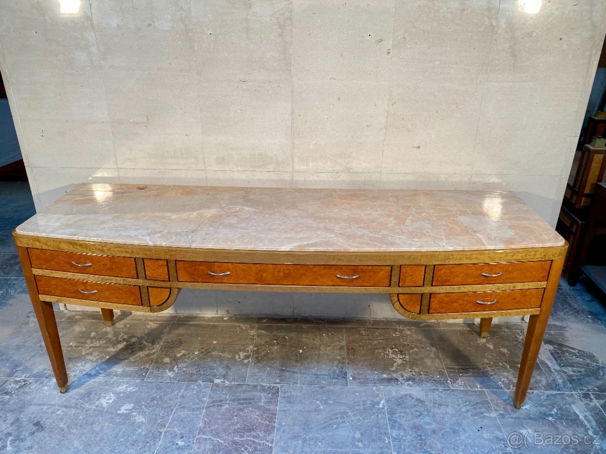 Psací stůl dlouhý oblé hrany - 197cm/61cm výška 78 cm
