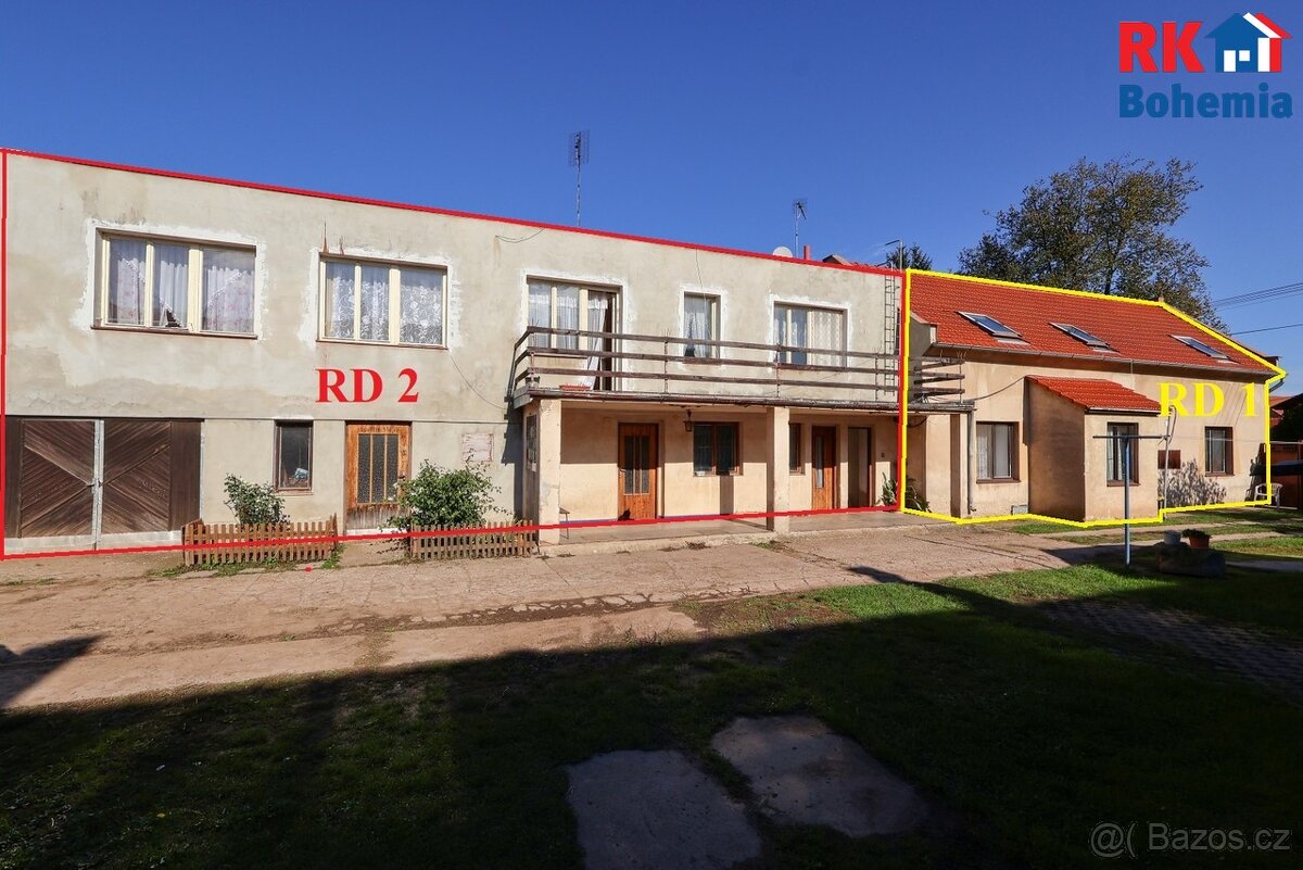 Prodej 2 rodinných domů v Bylanech u Českého Brodu, celková