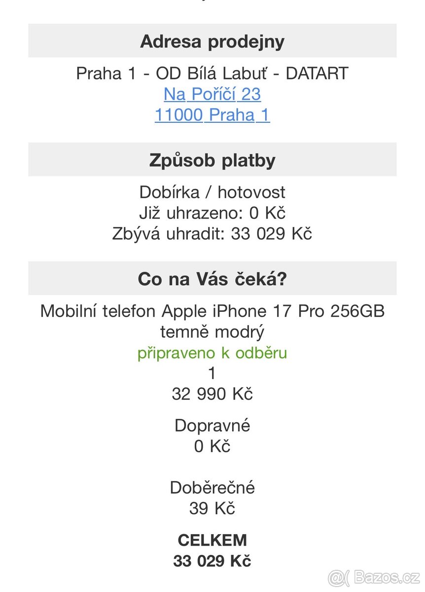 iPhone 17 pro 256 gb