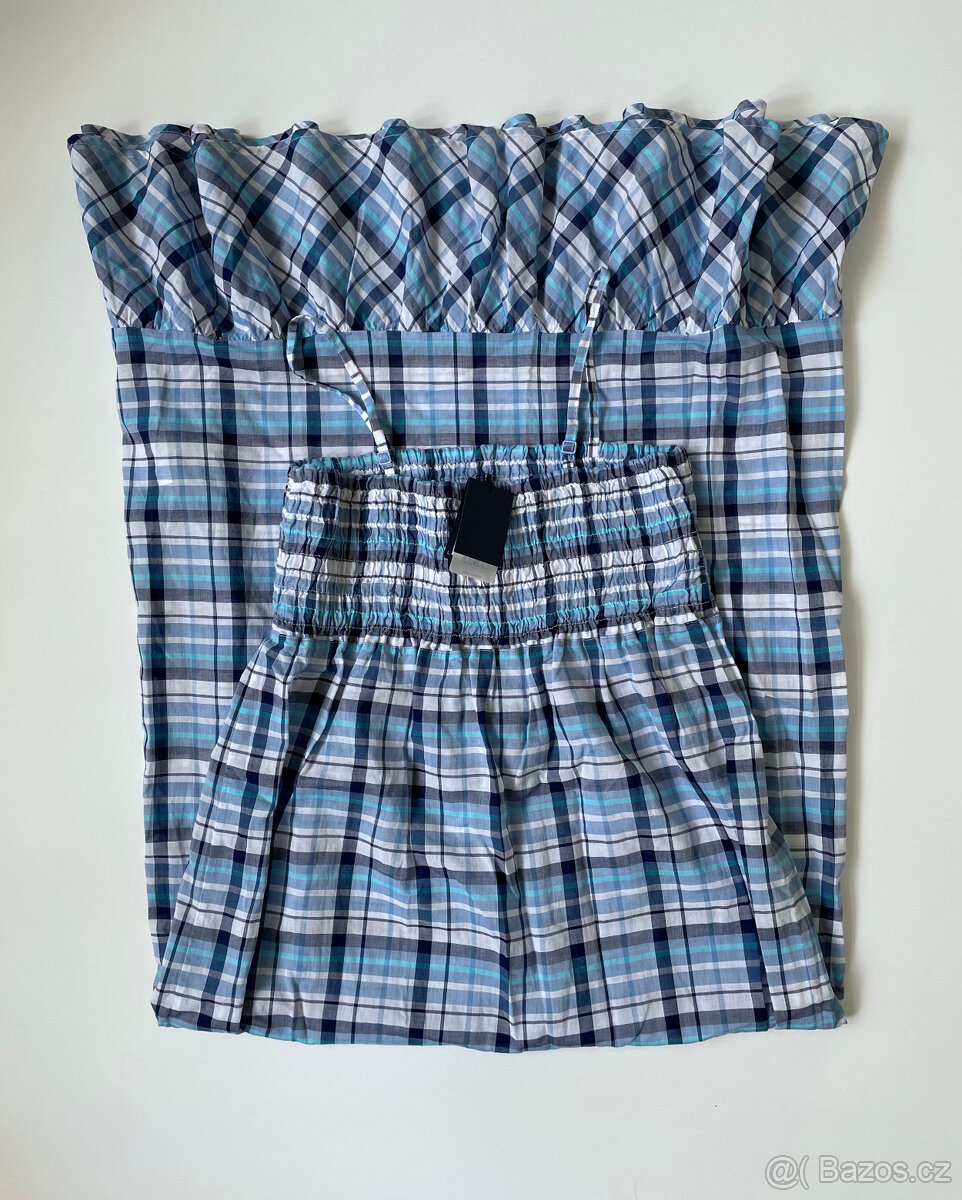 Dětské šaty kostka modré Gant 2XL 158-164 cm 14 let