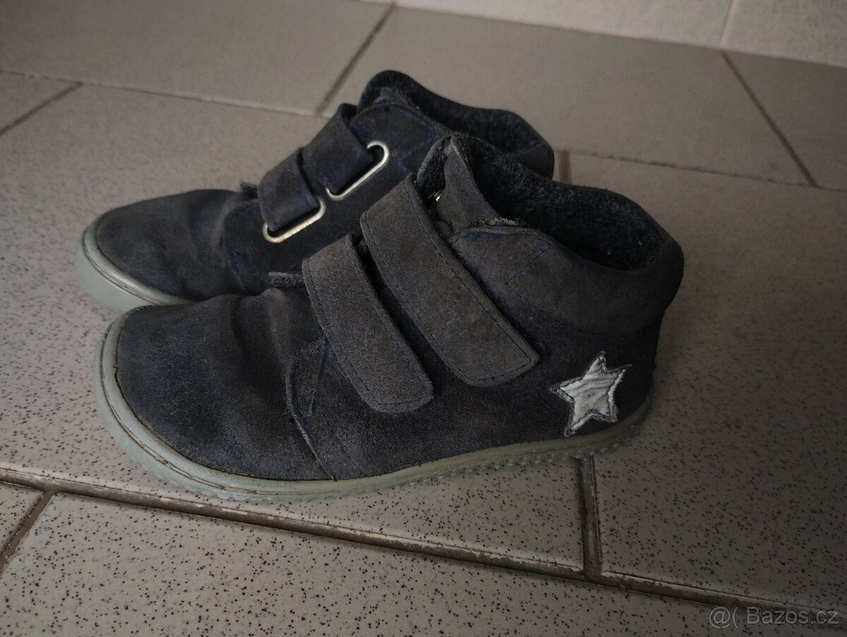 Filii 25 kožené kotníčkové zateplené barefoot boty