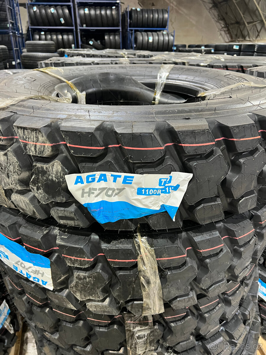 Prodám záběrové pneu Agate HF707 set pneu+duše11.00 r20