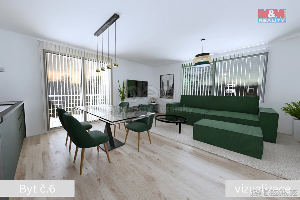 Prodej bytu 2+kk, 63.2 m², Žleby