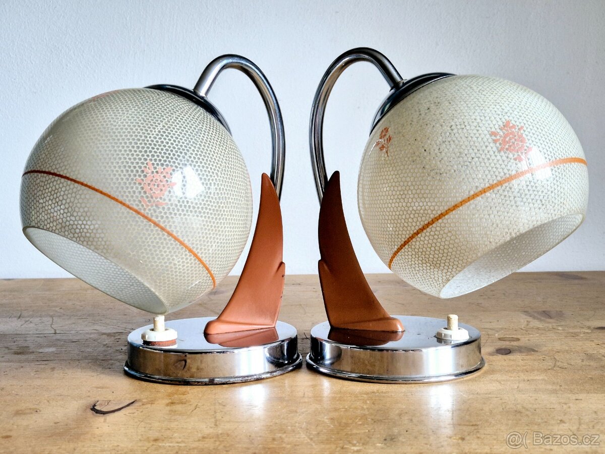 Stolní lampa, lampička, Art Deco, Zukov, 6534
