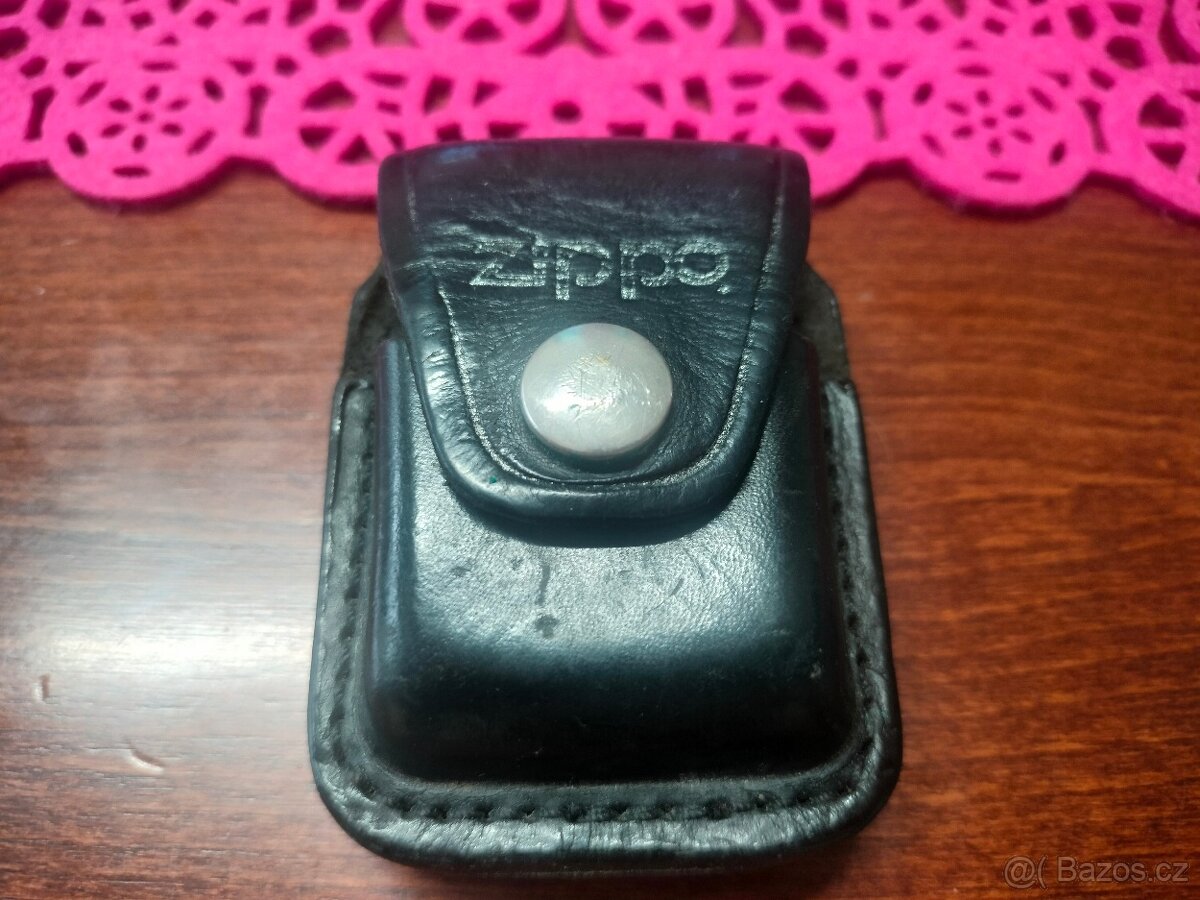 Zippo kapsička na opasek na zippo zapalovač černá kožená