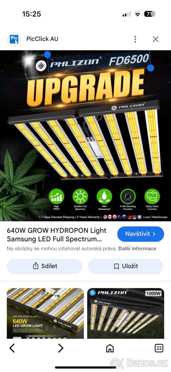 Phlizon FD9600 1000W LED pěstební světlo pro rostliny