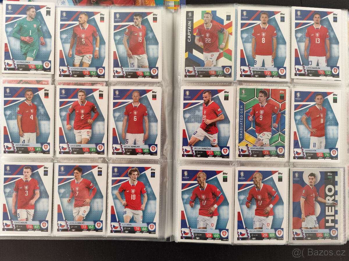 Fotbalové kartičky Euro 2024 kartičky Match Attax - země