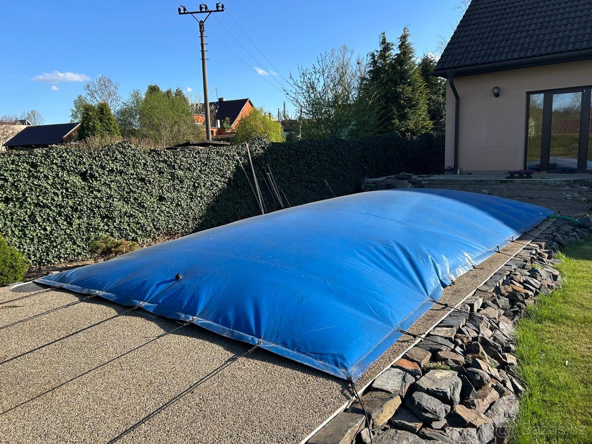 bazénový polštář, zakrývací folie s navijákem