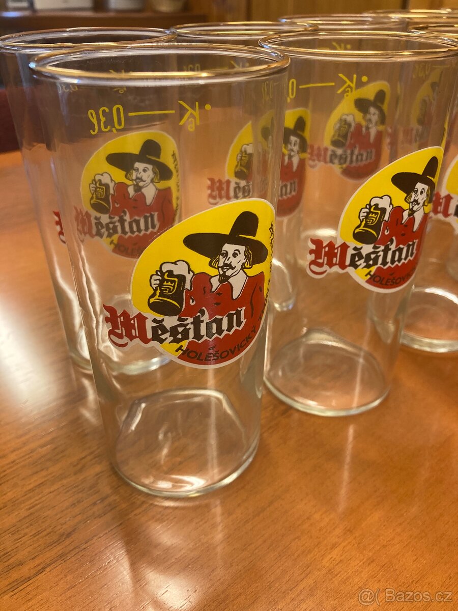 Pivní sklenice Měšťan Holešovický 0,3l