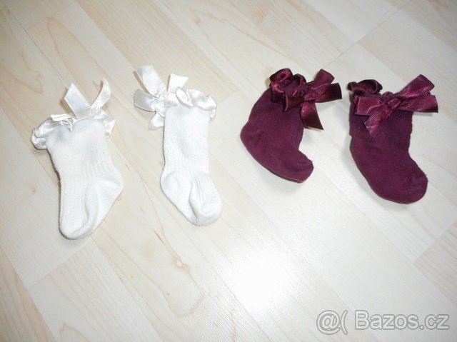 Ponožky pro mimi s mašličkou H&M vel 56