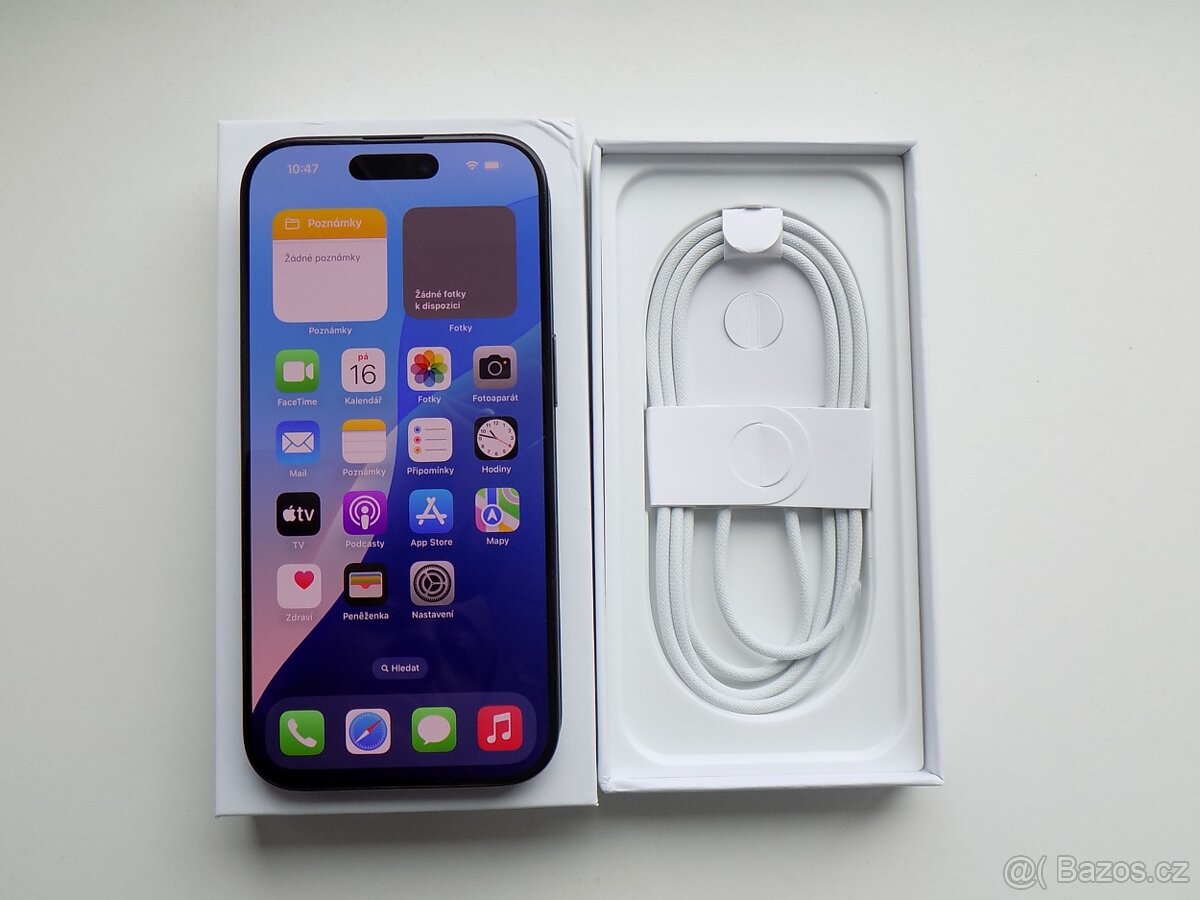 APPLE iPhone 16 Pro 256GB Černý Titan - ZÁRUKA -TOP-100%BAT.