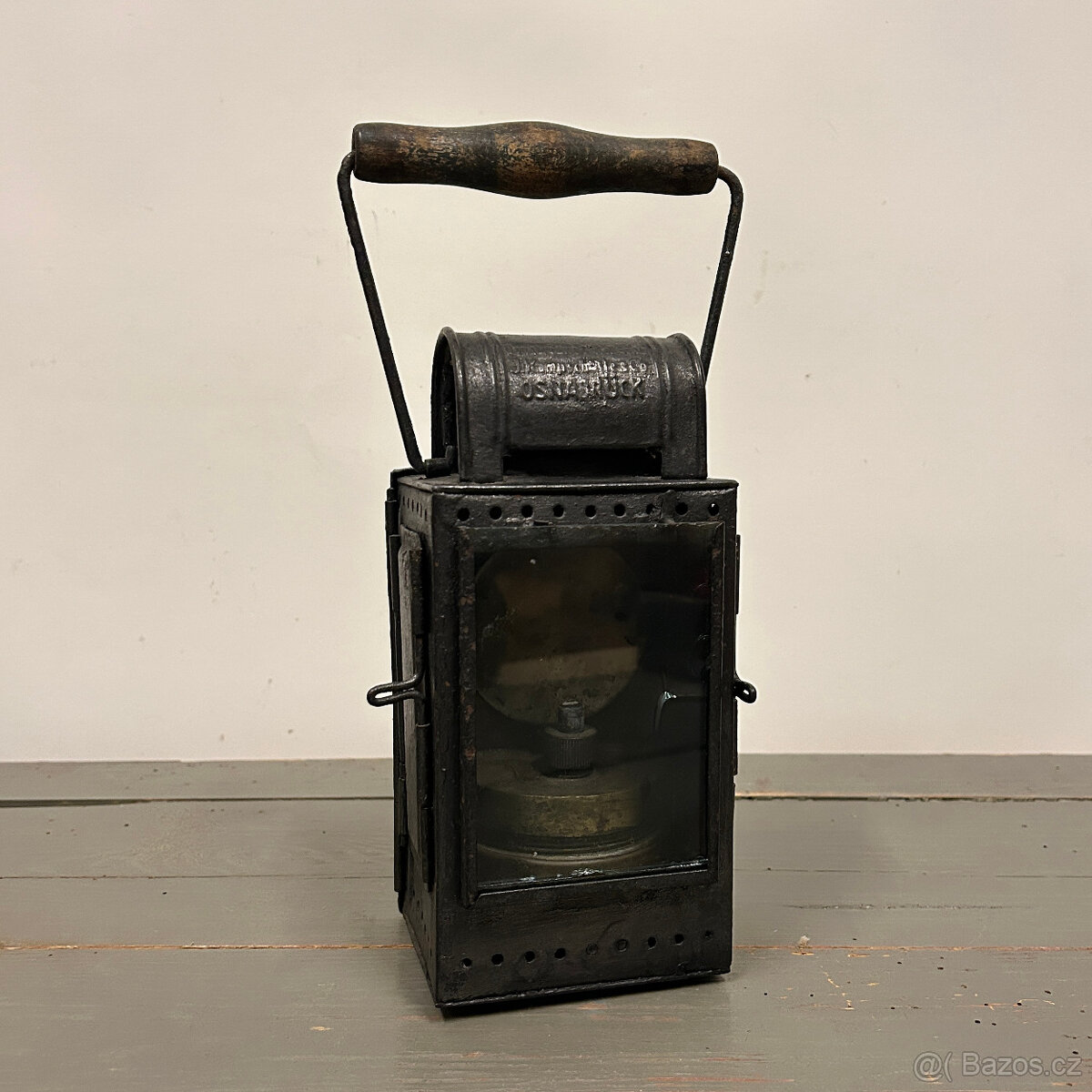 Ruční drážní lampa, svítilna Osnabrück H.Gillet