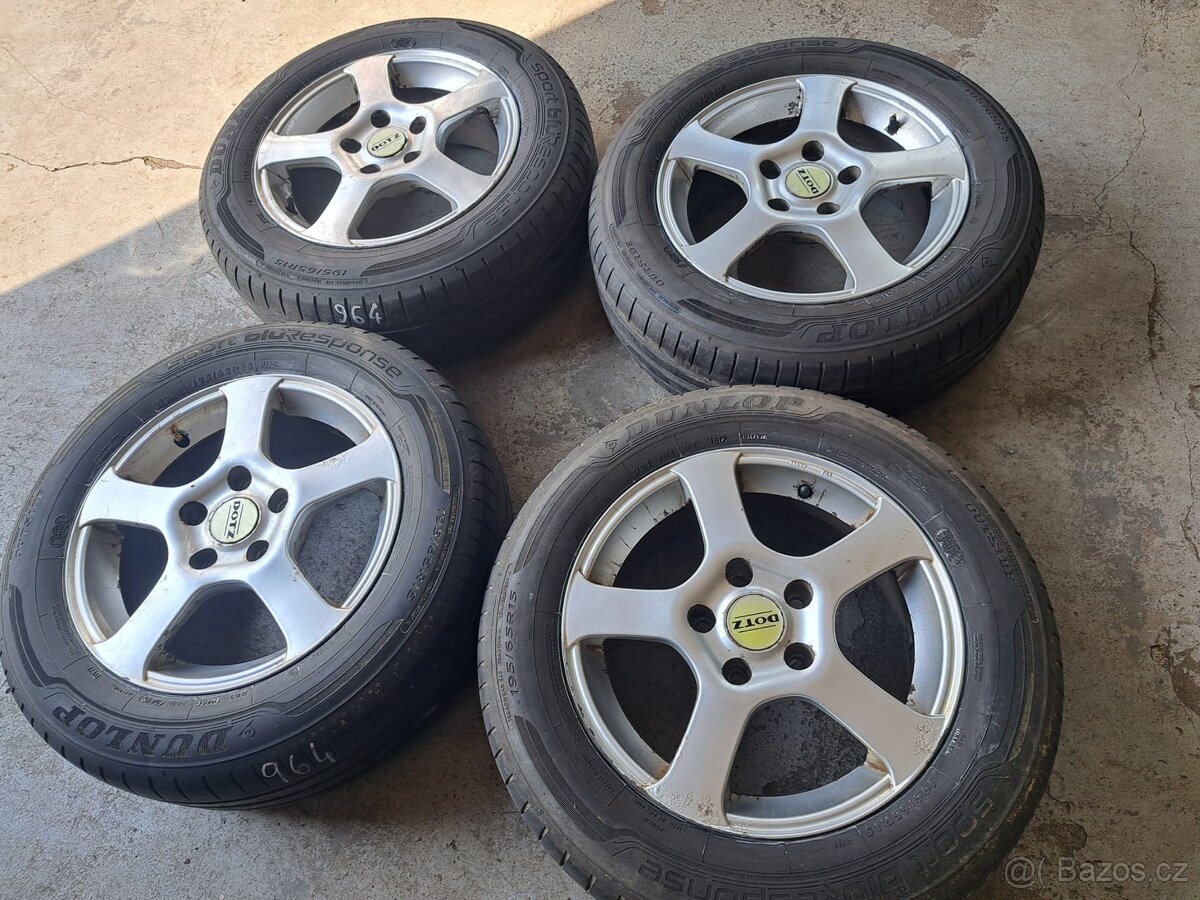 Alu kola R15 5x112 6,5j et43 vc. letnich pneumatik
