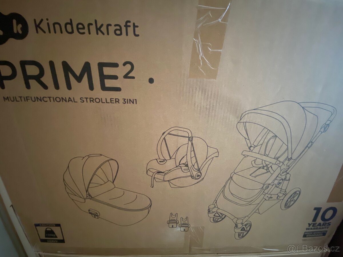 Kombinovaný kočárek K.K Prime 3v1 - Grey