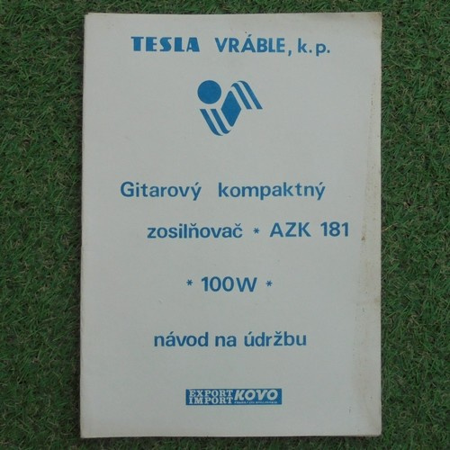Servisní návod Kytarový zesilovač AZK 181