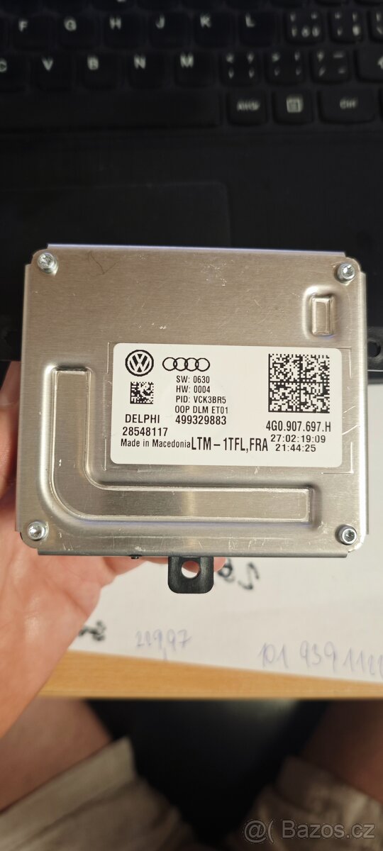 Řídící jednotka pro LED světla DELPHI 4G0907697H VW GROUP