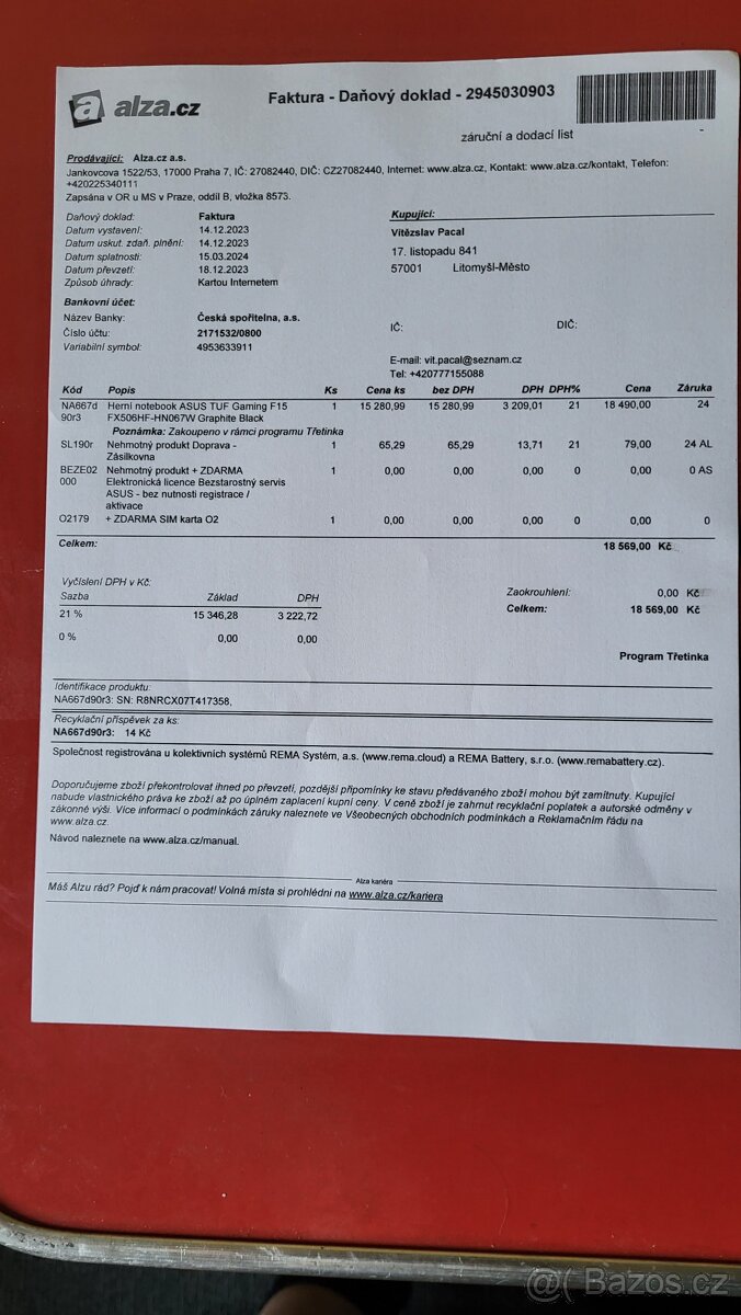 Herní Asus TUF 15