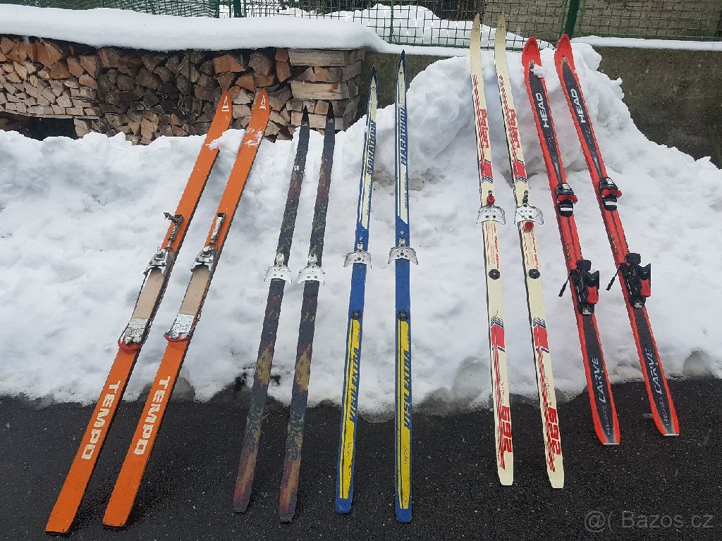 Běžky 190 a 180cm, hulky 145 cm,