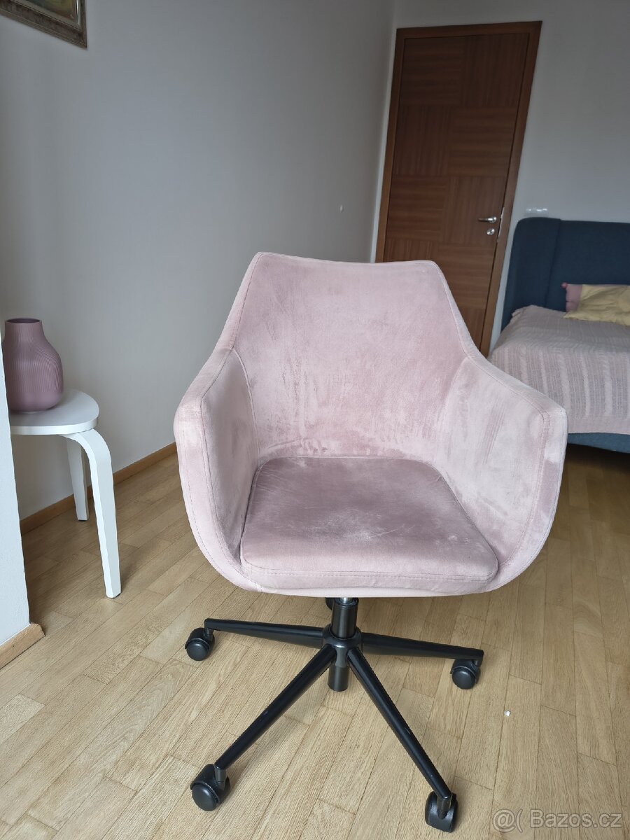 Kancelárska židle stolička růžová
