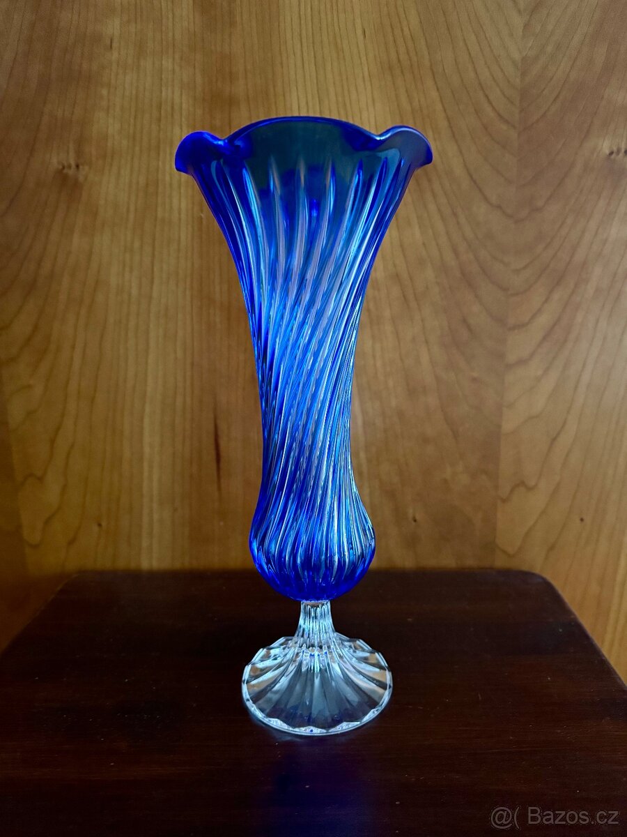 Váza cobalt výška 29,5 cm