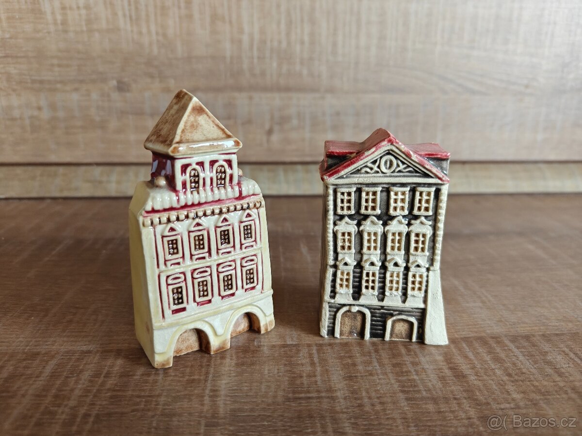 Keramické miniatury pražských domů