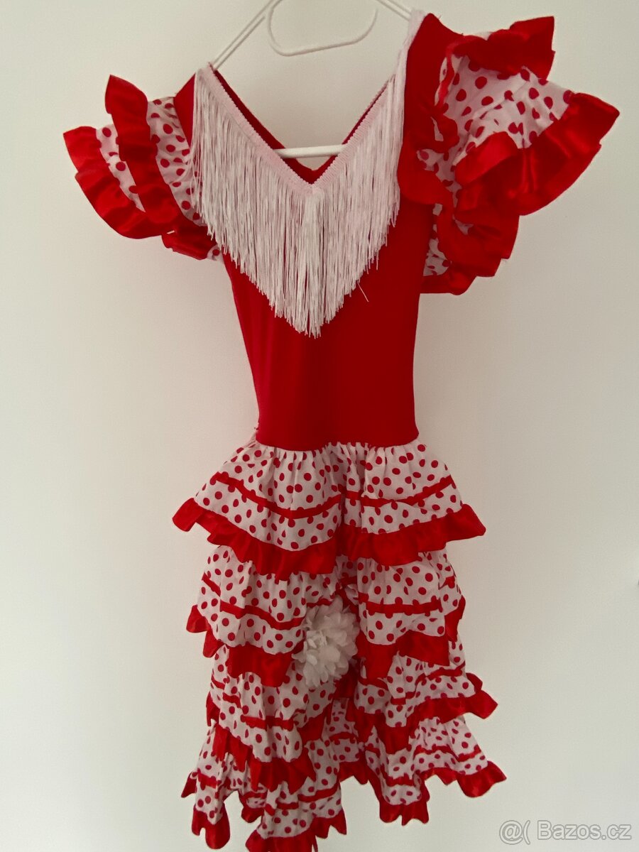 Dívčí šaty flamenco délka 94cm
