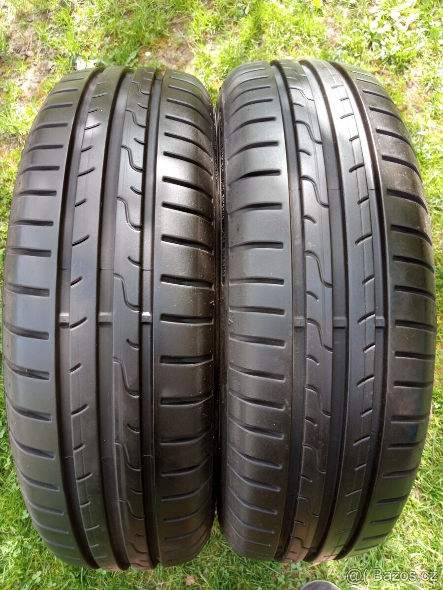 2 letní pneumatiky Dunlop 165/65/15 7,2mm