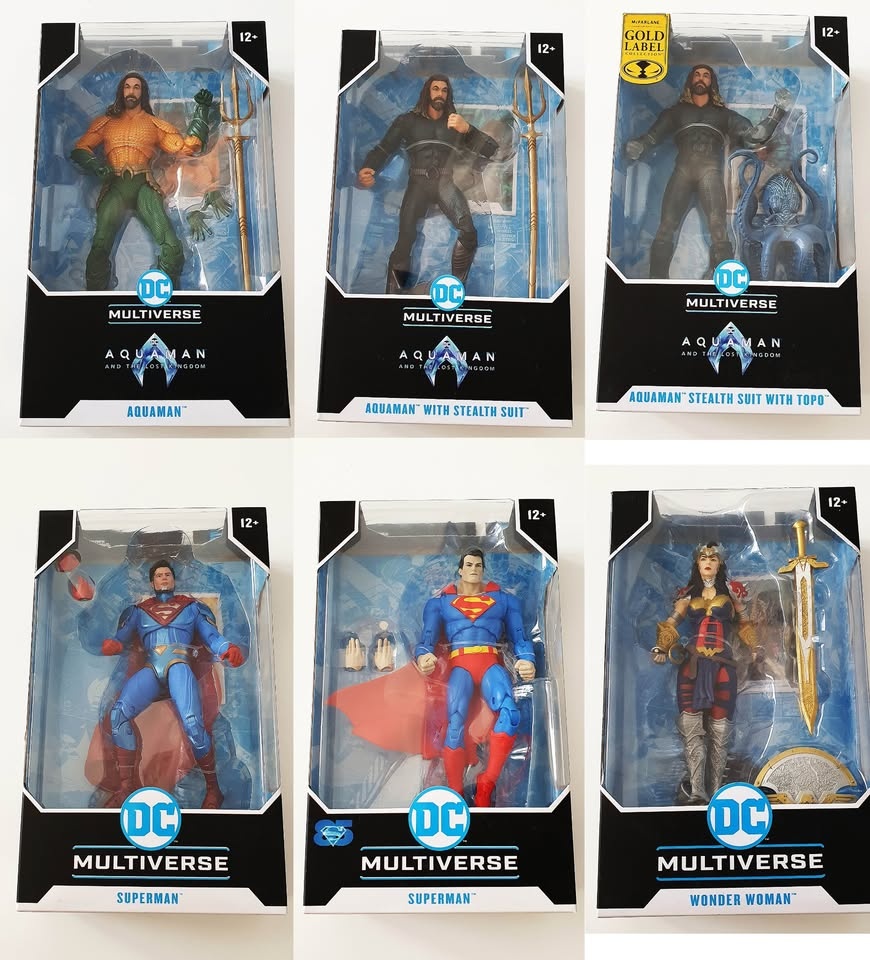McFarlane DC Multiverse Aquaman, Superman, Wonderwoman