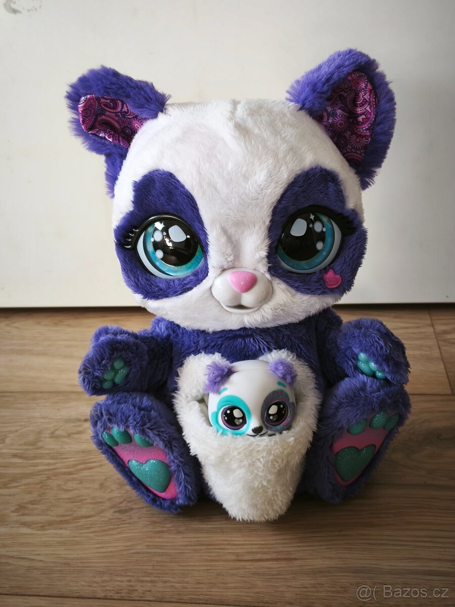 Interaktivní zvířátko panda s mláďetem