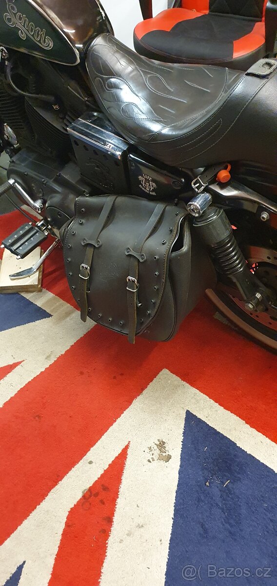 Kožená brašna Harley Sportster, chopper, bobber