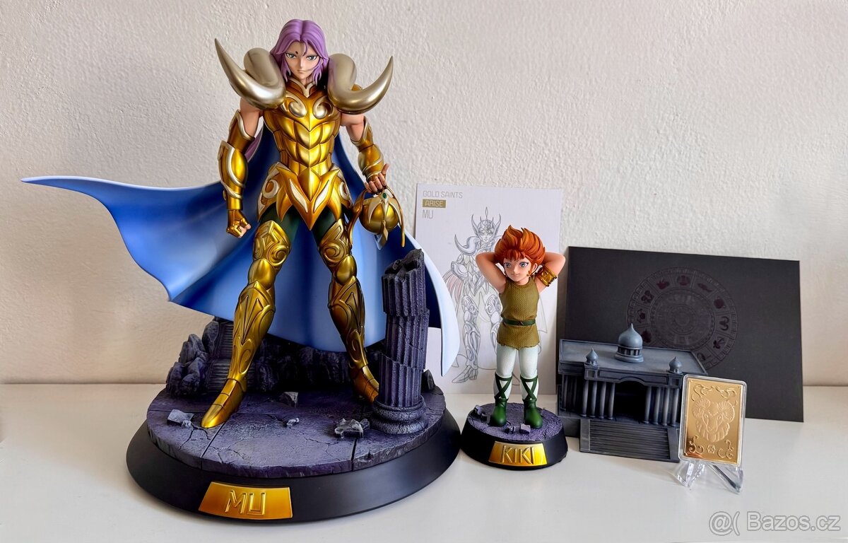 Sběratelský set figurek Saint Seiya – Aries Mu & Kiki