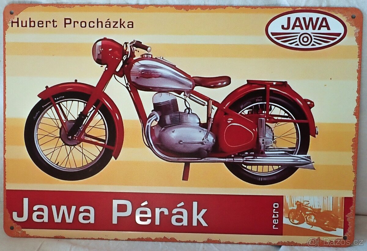 Jawa Perák kovová cedule