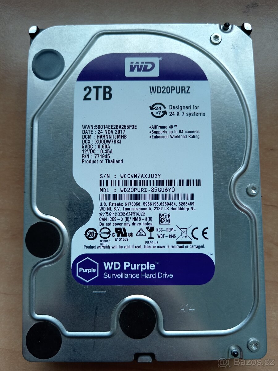 Western Digital purple WD20PURZ 2TB SATA III 3,5"