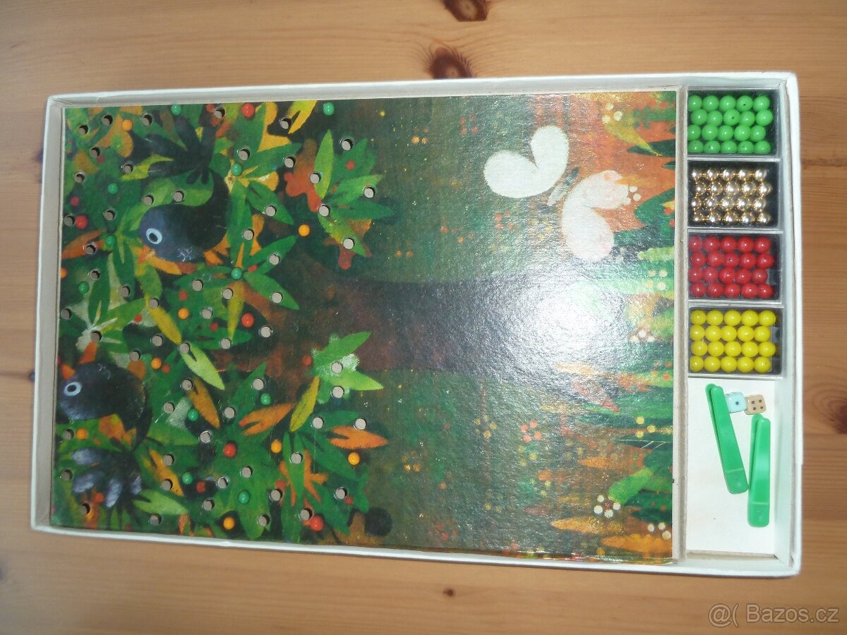 Retro hra Zlatá jablka Železnobrodské sklo kompletní