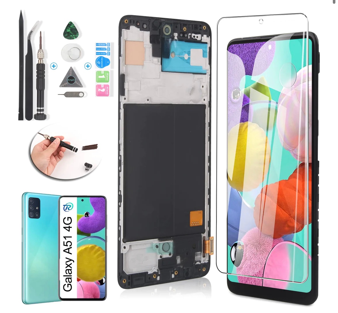 Samsung Galaxy A51 A515F - LCD Displej + Dotykové Sklo + Rám