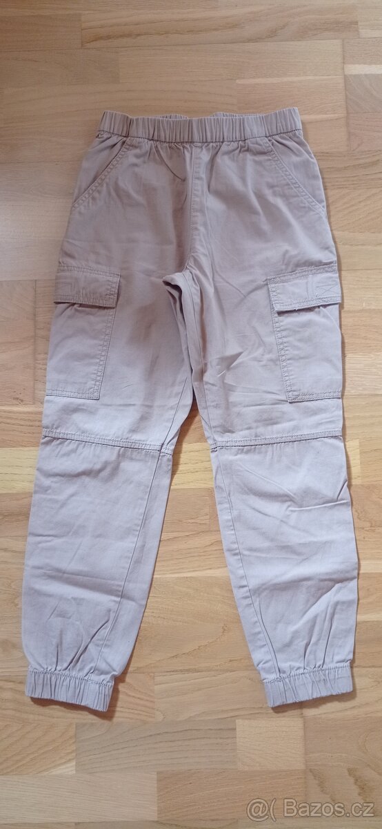 Hnědé plátěné kalhoty H&M
