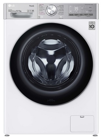 Pračka se sušičkou, LG, úzká, 8,5/5 kg, pára, AI DD, Wi-Fi