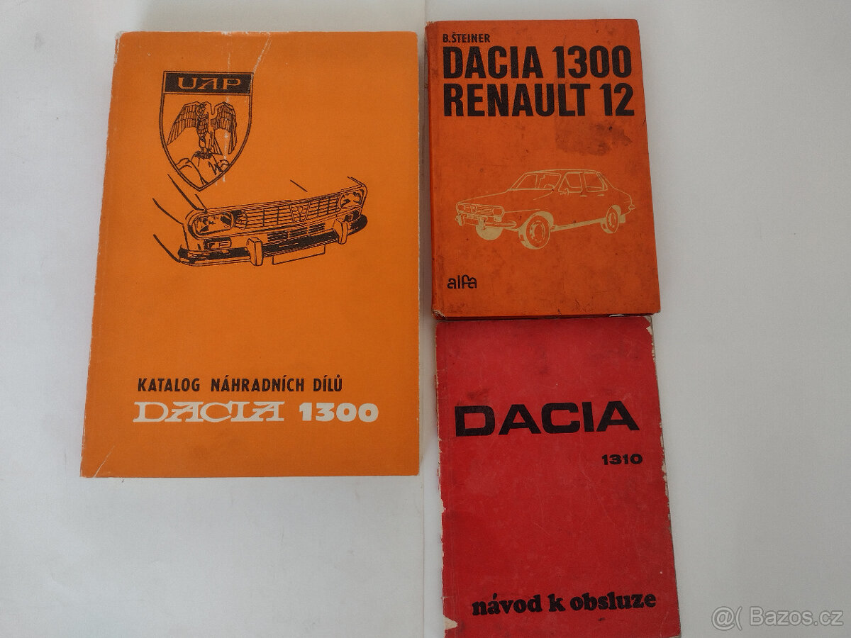 DACIA 1300, 1310, SEZNAM ND, NÁVOD, POPIS, ÚDRŽBA, VÝPRODEJ