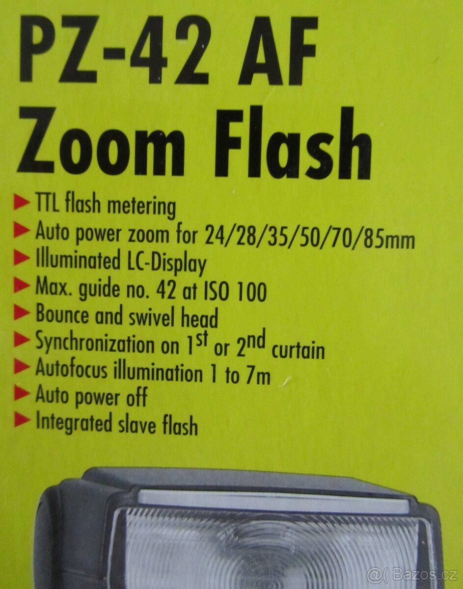Blesk Soligor PZ 42 AF pro Canon-Nový fotokomora
