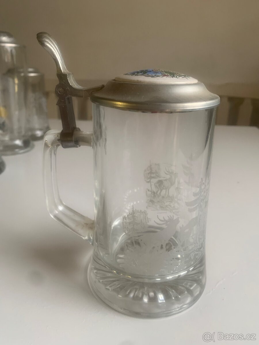 VINTAGE Korbele na pivo pro štamgasty – 4 ks