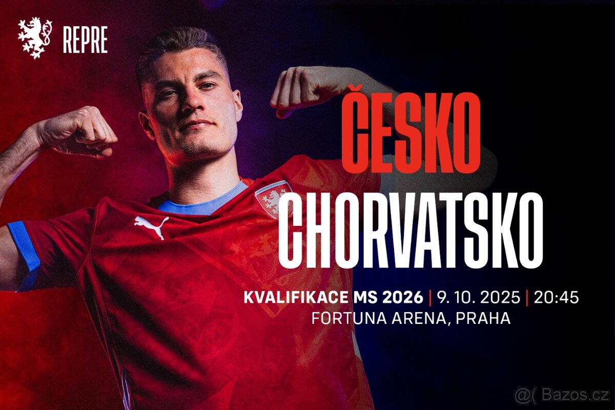 4x ČESKO - CHORVATSKO 9.10 Fotbal Reprezentace
