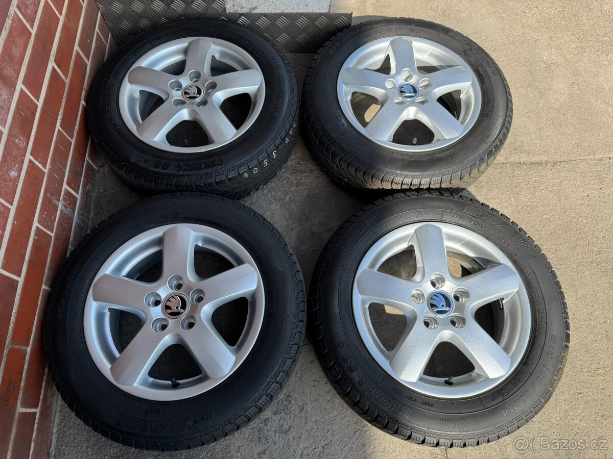 Alu 14" 5x100 typ ATIKA orig. Fabia, zimní 80% TOP