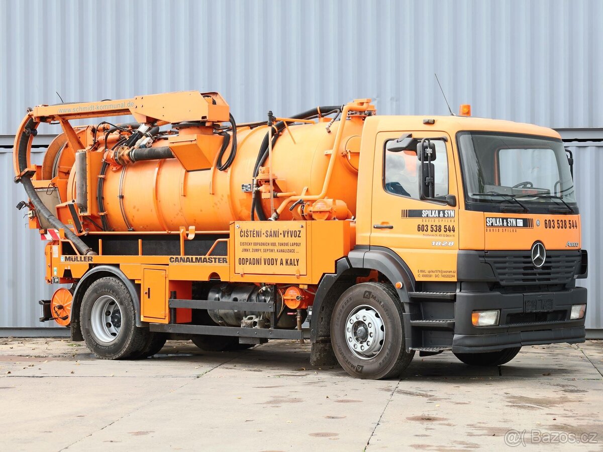 Mercedes-Benz ATEGO 1828 L, FAKÁLNÍ VŮZ, 8 CBM, DVĚ KOMORY (