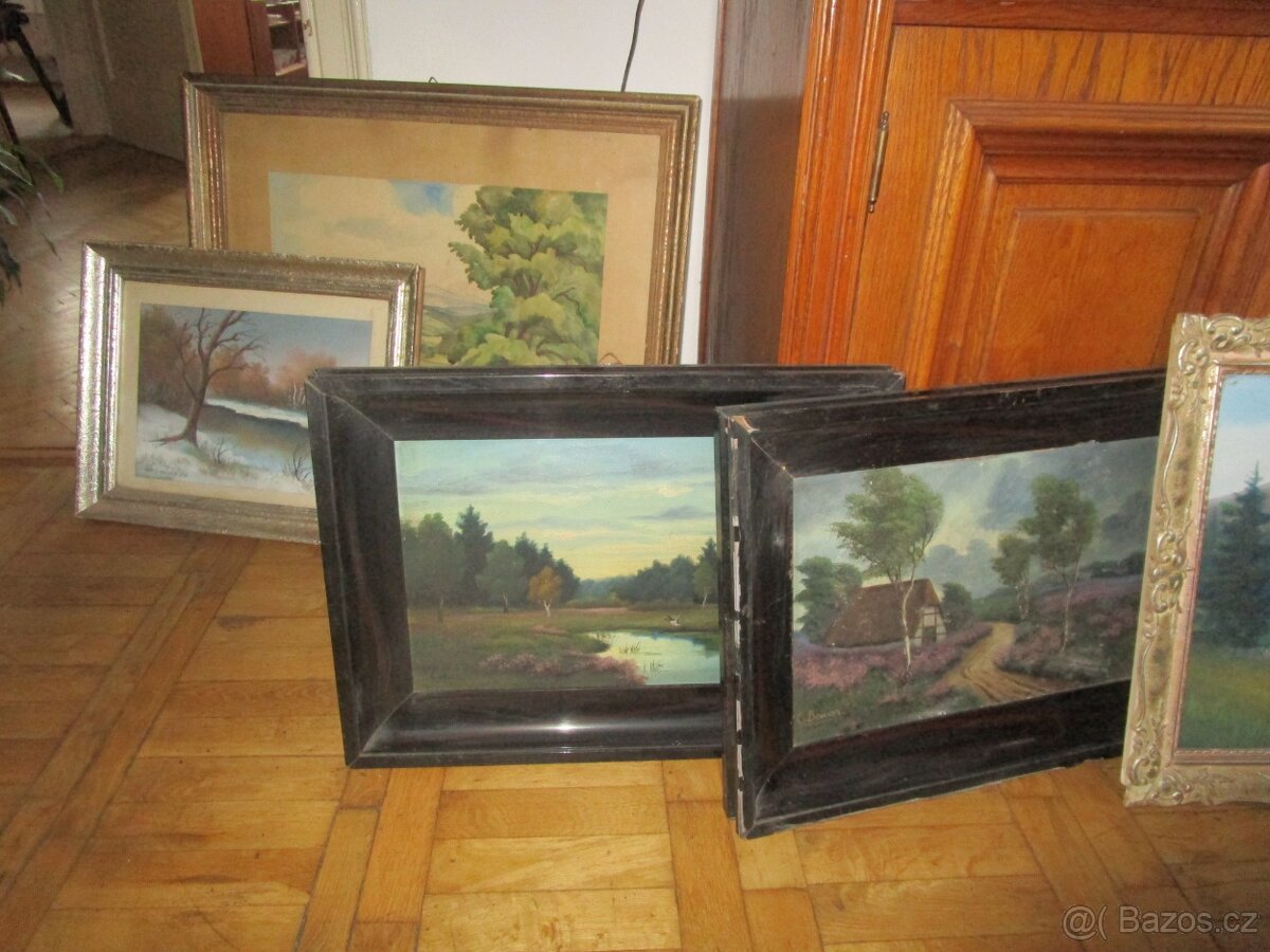 SBÍRKA OBRAZŮ-POZŮSTALOST-LEVNĚ