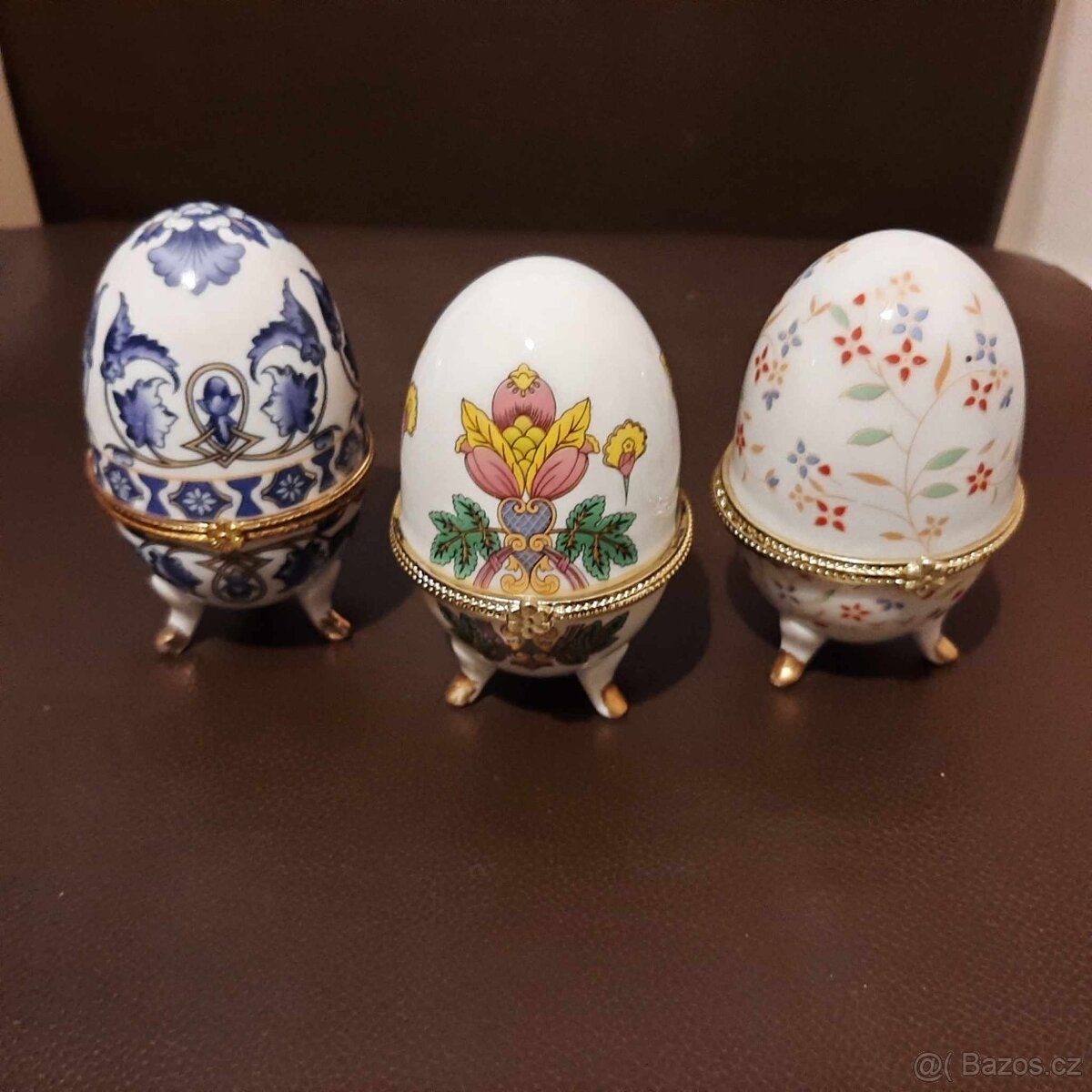 3x minišperkovnice - keramické otevírací vajíčko