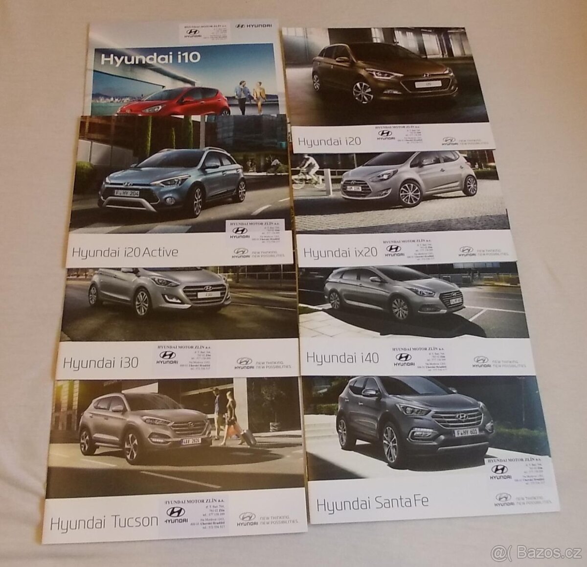 HYUNDAI - mix českých prospektů 8 kusů
