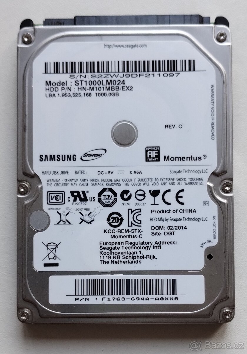 2,5" HDD 1TB Samsung