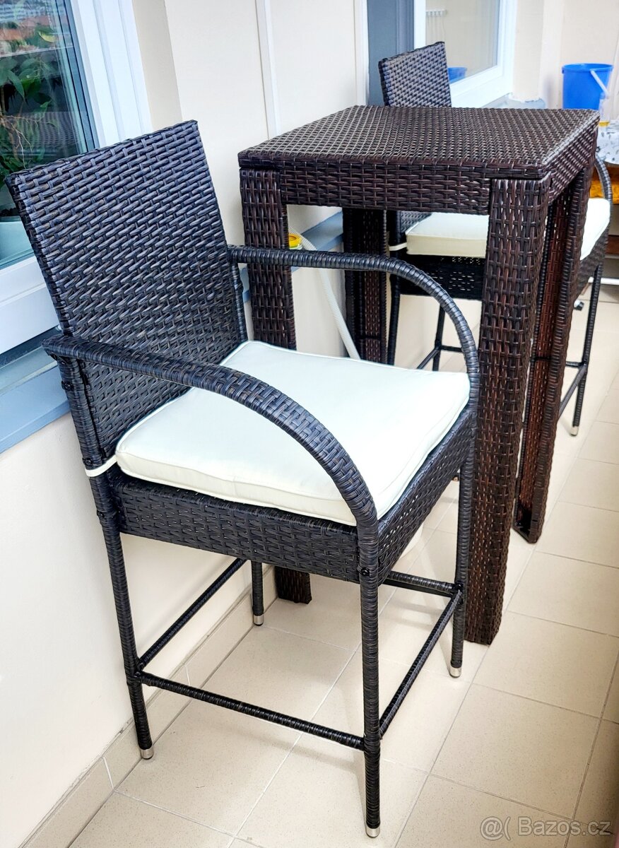 Nábytek na balkón umělý ratan - nový