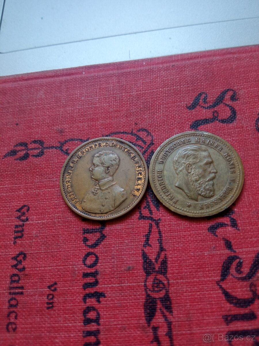 MEDAILE + JETON NĚMECKO CÍSAŘI